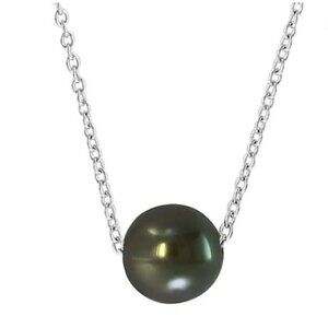 EFFY 8MM Tahitian Pearl and Sterling Silver Pendant Necklace